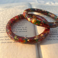 Multi Flower Bangles Pair of 2 – Handmade Preserved Muti flower Bangles for Women
